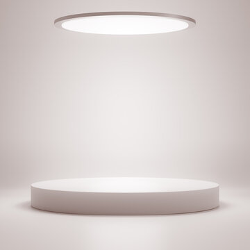 round display background with top light