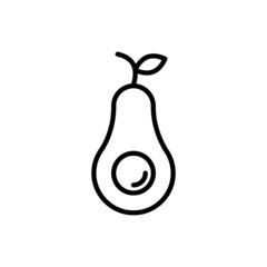 Avocado thin line icon. Healthy organic food. Vector illustration.