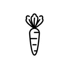 Carrot thin line icon. Healthy organic food. Vector illustration.