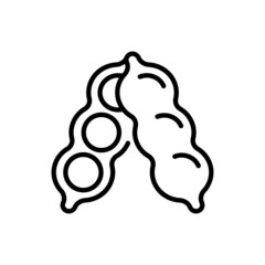 Peas thin line icon. Healthy vegan food. Vector illustration.