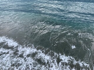 Waves sea water surface, natural background