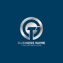Obraz premium GTP initial logo simple design concept for business company