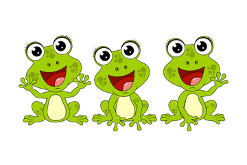 cute frog animal cartoon illustration