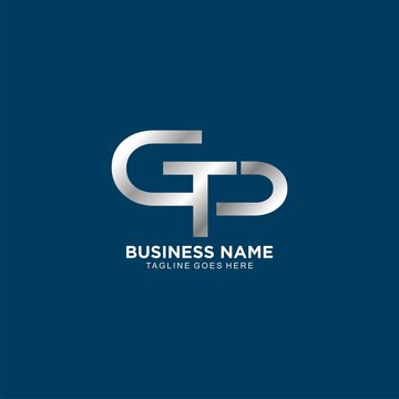 GTP initial logo simple design concept