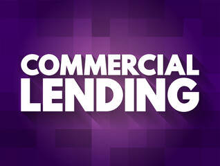 Commercial lending - loan to a business, text concept for presentations and reports