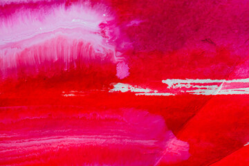 red paint brush strokes