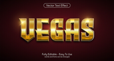 Naklejka na ściany i meble Creative 3d Vegas style editable text effect template