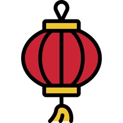 Chinese lamp icon ,Chinese New Year vector illustration