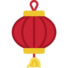 Obraz premium Chinese lamp icon ,Chinese New Year vector illustration