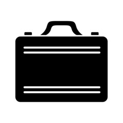 Case black glyph icon isolated. Vector
