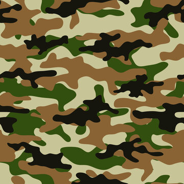 Army camouflage. Abstraction. Vector illustration. Seamless pattern.