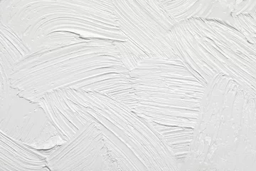 Fotobehang Strokes of white oil paint as background, closeup © New Africa