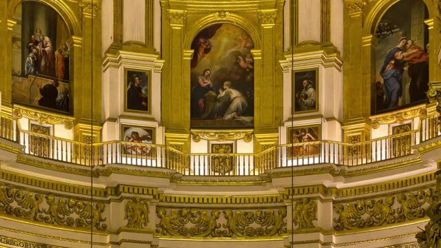 Detail of the decorations of the apse of the Cathedral of Granada, Spain