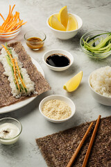 rice rolls at homemade