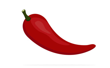 Mexican traditional food - hot chili pepper.On a white background