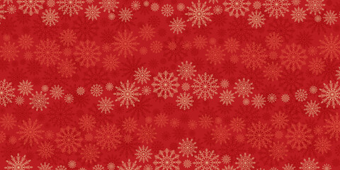 Naklejka na ściany i meble Festive background with snowflakes for New Year and Christmas.