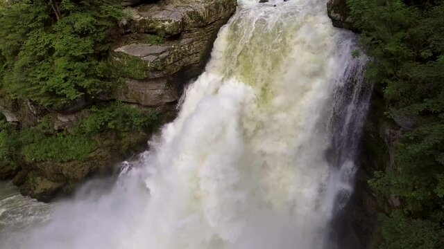 Waterfall on the river Doubs, "Saut du  Doubs", Les Brenets, Switzerland