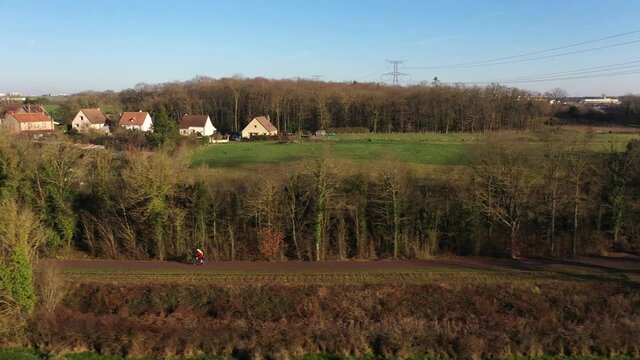 bicycling in normand's greenway in france