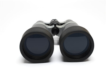 front lenses binocular field glasses white background