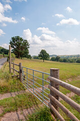 Fototapeta na wymiar Summertime roads in the Welsh countryside.