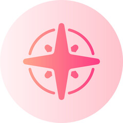 wind rose gradient icon