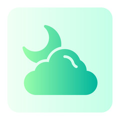cloudy night gradient icon