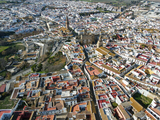 Fototapeta na wymiar Drone view at the town of Carmona on Andalucia, Spain