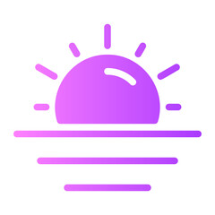 Sunset gradient icon