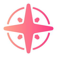wind rose gradient icon