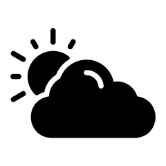 cloudy glyph icon