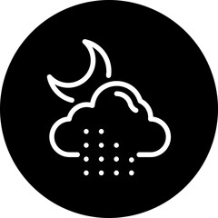 night rain glyph icon