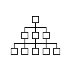 Simple hierarchy line icon
