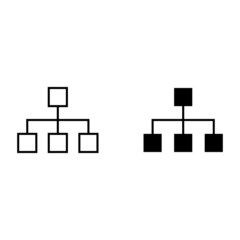 Tree map icon on white background