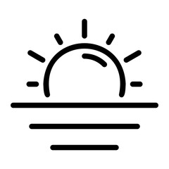 Sunset line icon