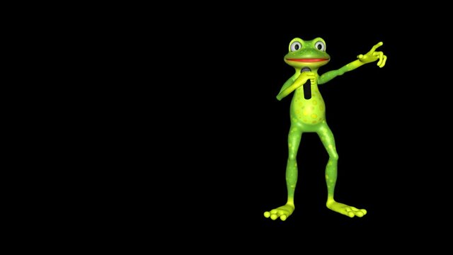  Frog Microphone Song Looped Alpha Channel