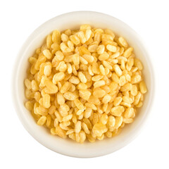 Mung Bean Nimko in Bowl Isolated on White Background with Clipping Path