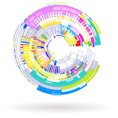 abstract background with colorful circles