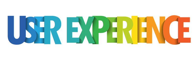 USER EXPERIENCE colorful vector typography banner
