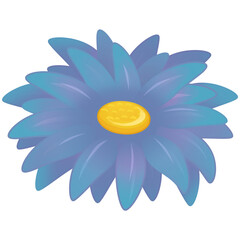 Cartoon scene with isolated plant flower illustration