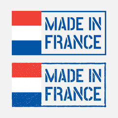 made in France stamp set, French product labels