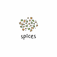 Spices set. Vector illustration of condiments, spices, cooking ingredients. Aromatic spices on a white background.