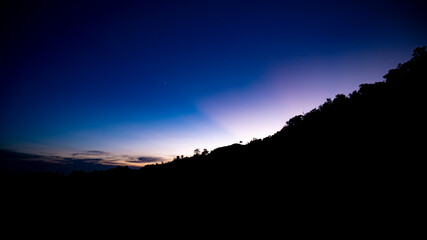 sunset over the mountains