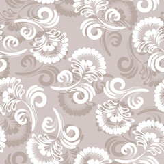 Floral seamless pattern. Elegant flower shape background for any surface design