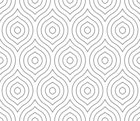 Black and white seamless linear illustrations. Coloring book, colouring page for children and adults. Decorative abstract vector pattern design. Line art drawing. Easy to edit color and line weight