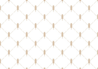 Fototapeta premium Wheat pattern wallpaper. oat symbol. free space for text. rice sign. Rice pattern wallpaper.