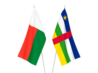 Madagascar and Central African Republic flags