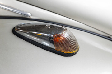 Turn light of vintage car, old-timer vehicle details