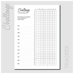Challenge tracker from a collection of simple design planners and trackers to every day use, home essentials and wellness essentials. 

For exclusive designs: www.renatapaulo.com