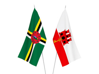 Gibraltar and Dominica flags