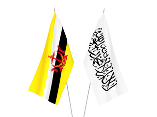 Taliban and Brunei flags